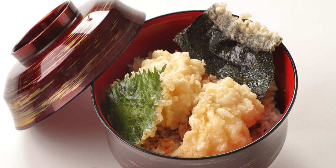 季節の期間限定メニュー「鱧天丼」