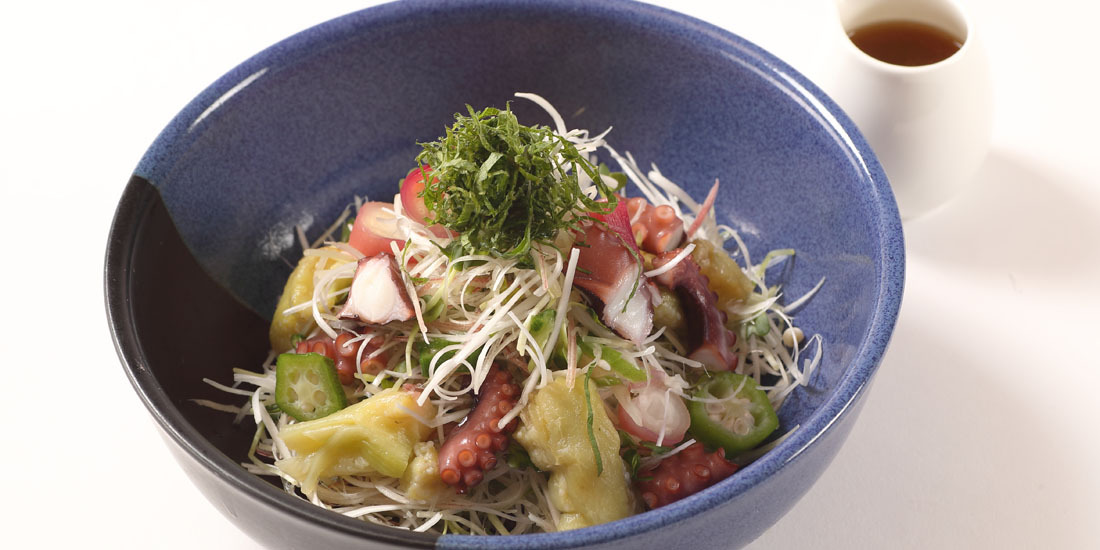 明石蛸と香味野菜のサラダ