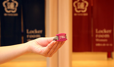 日帰り温泉で使用するICリストバンド