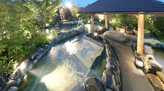 神戸みなと温泉 蓮の露天大浴場