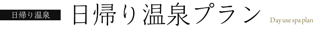 日帰り温泉プラン