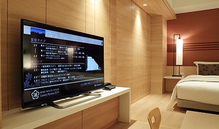 ビデオオンデマンド対応の大型テレビ